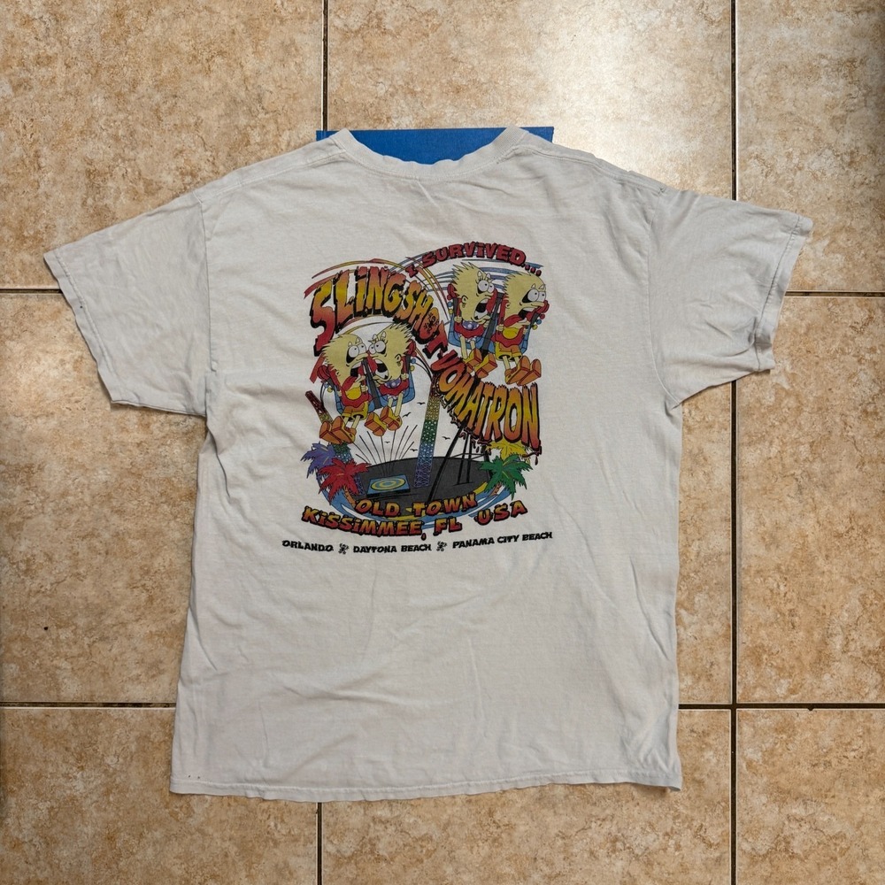 Men's Slingshot Screamer's Park Daytona Beach Graphic T-Shirt Size Large